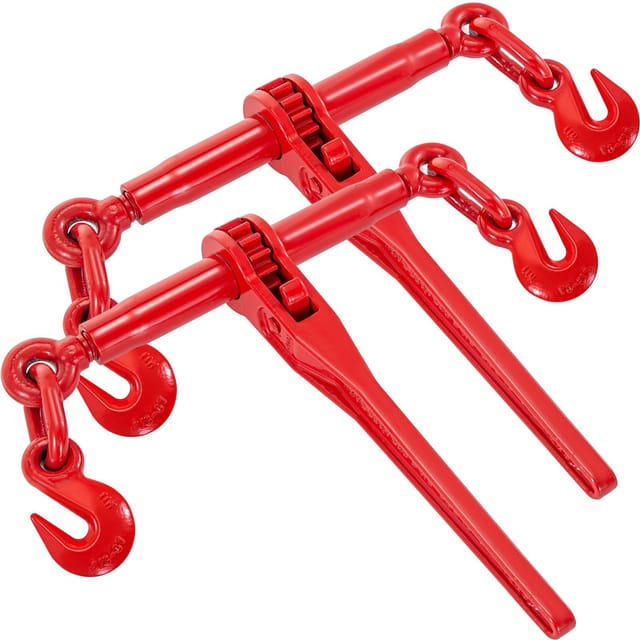 9215 Lb Kabelklemme (9,5–12,7 Mm) Mit G70-haken, 2er-pack, Zum Ziehen Und Abschleppen, Für Ketten Der Güteklasse 70–80, Rot