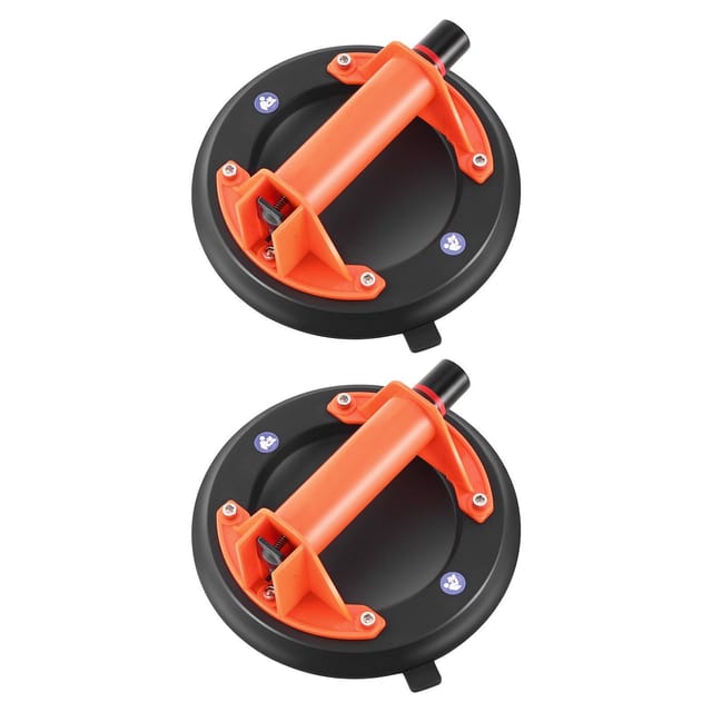 203 Mm Vakuumsaugnapf Mit Abs-griff, 180 Kg Tragkraft, Hebevorrichtung Für Fliesen, Granit, Platten Und Glas, 2er-set Mit Tasche