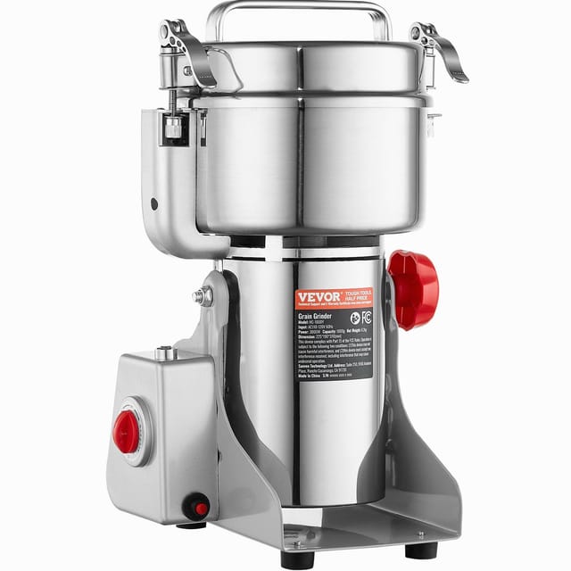 Elektrische Getreidemühle (3000 W), 1000 G Fassungsvermögen, Edelstahl, Für Kaffee, Gewürze, Getreide Und Pfeffer