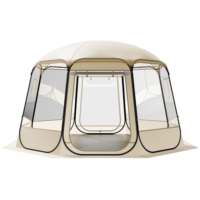 Faltbares Bubble-zelt 3,36 X 3,45 M, Wasserdicht Und Uv-beständig Für 10 Bis 12 Personen, Transparentes Campingzelt Mit Panoramablick