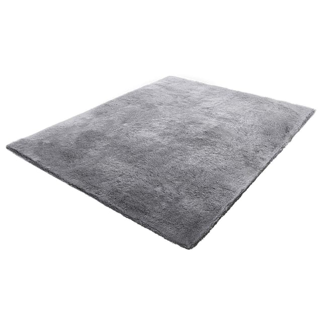 Weicher, Hochfloriger Teppich 244 X 305 Cm Für Wohn- Und Schlafzimmer, Modernes Dekor, Rutschfest, Rauchgrau, Optimierte Leistung