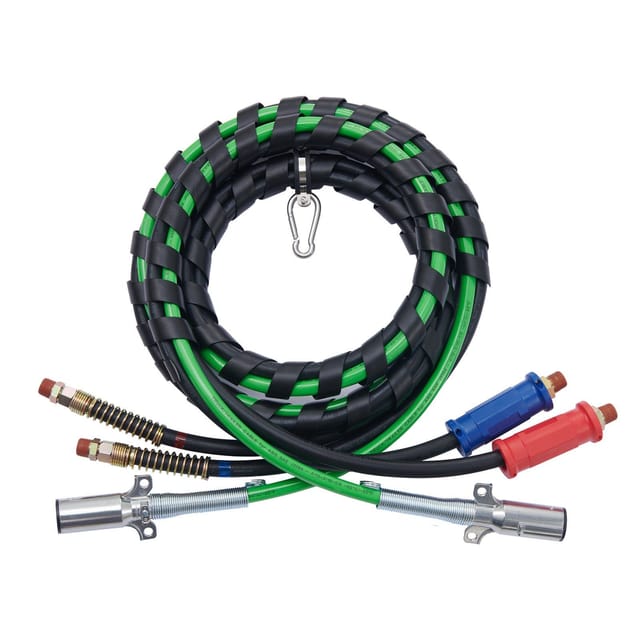 3,65 M Luftschlauchset Für Sattelauflieger, 3-in-1-schläuche, Abs-kabel, 7-poliger Stecker Und Gummizubehör