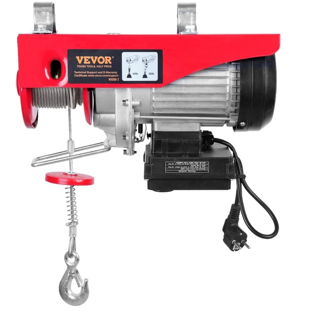 Elektrische Seilwinde, Hubkraft 399,2 Kg, 850 W, 220 V, Mit Funkfernbedienung Und Reinkupfermotor Für Garage Und Lagerhalle