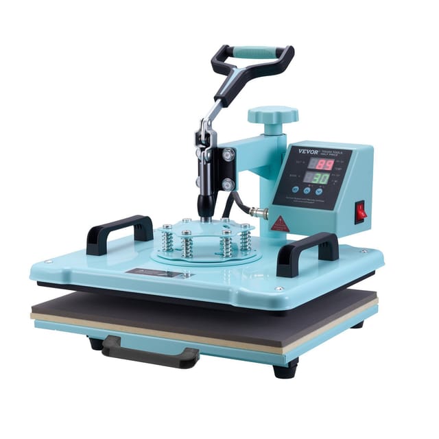 8-in-1-heißpresse 300 X 380 Mm Mit 8505 G Tassenpresse Für T-shirts, Grün, Lange Lebensdauer