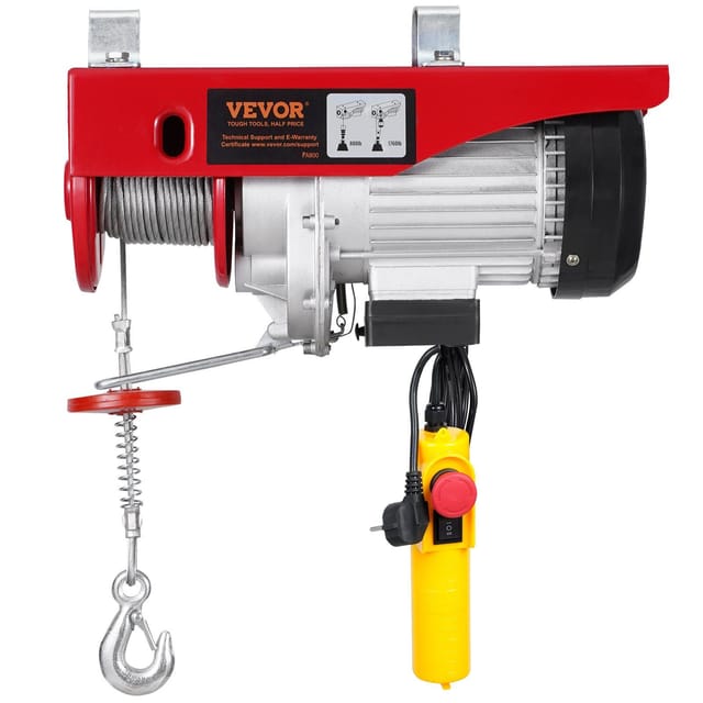 Elektrische Seilwinde (7983 Kg) Mit Kabelgebundener Fernbedienung (4267 Cm), 230 V, Effiziente Hebevorrichtung Für Ihre Industriellen Anforderungen