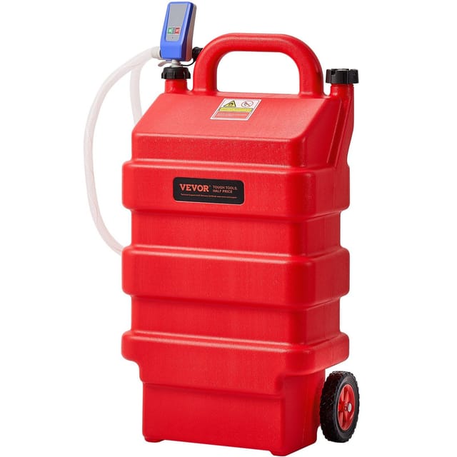 Tragbarer Caddy-kraftstofftank (16 Gallonen) Mit 12-v-elektropumpe (25 Gpm), 4-fuß-ansaugschlauch Und Automatischer Abschaltdüse