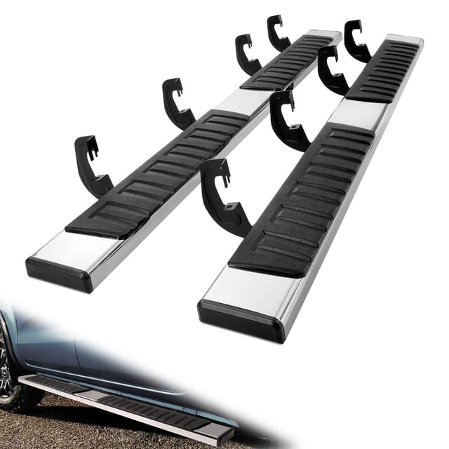 6-zoll-trittbretter, Kompatibel Mit Chevy Silverado Und Gmc Sierra Crew Cab 2007-2019, Edelstahl 201, Tragfähigkeit 500 Pfund