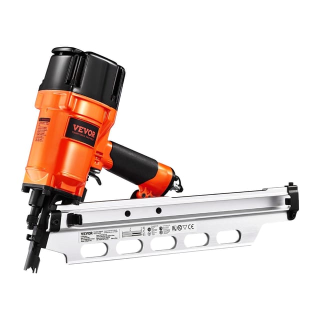 Pneumatischer Rahmennagler, 21°-winkel, 50–90 Mm, Zwei Betriebsarten, Einstellbare Tiefe, 80–120 Psi, Für Rahmenbau, Fußböden Und Terrassen.