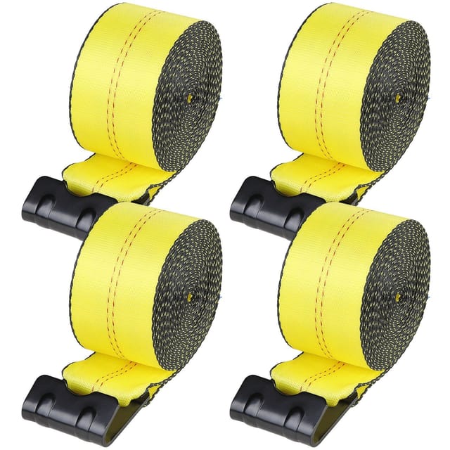 Zurrgurte 10,2 Cm X 9,1 M, Tragfähigkeit 2722 Kg, Für Lkw Und Anhänger, Gelb, 4er-pack, Robust Und Zuverlässig