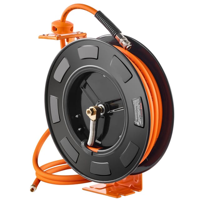 3/8 Zoll X 65 Fuß (ca. 9,5 Mm) Druckluftschlauchtrommel, Max. 300 Psi (20,7 Bar), Mit Kompressorschlauch Und Wandhalterung Für Die Garage