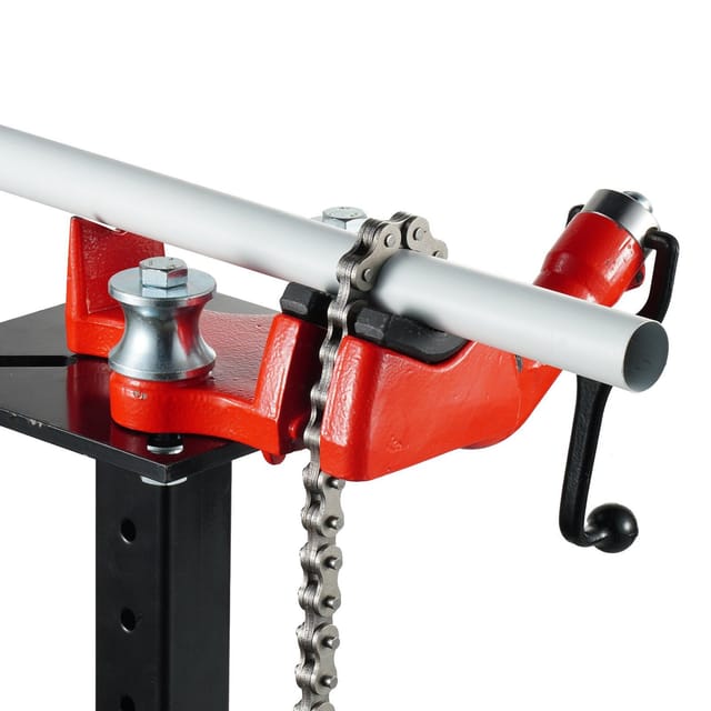 Hochleistungs-kettenschraubstock Für Rohre Von 3 Bis 127 Mm, 66 Cm Kette Und Gusseisenfuß, Verstellbare Halterung Für 50 X 50 Mm Anschlag