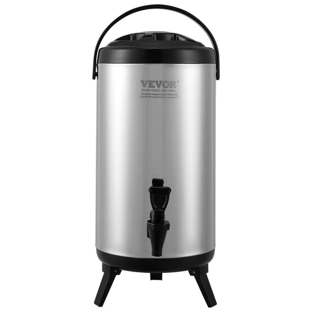 9,2-liter-edelstahl-isolierspender Mit Zapfhahn Und Griff, Ideal Für Kaffee, Tee, Heißwasser Und Catering.