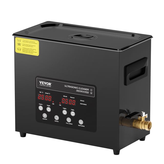 6-liter-ultraschallreiniger (180 W) Mit Heizfunktion Und Timer Für Schmuck, Zahnärztliche Instrumente, Werkzeuge, Schonmodus Und Entgasung