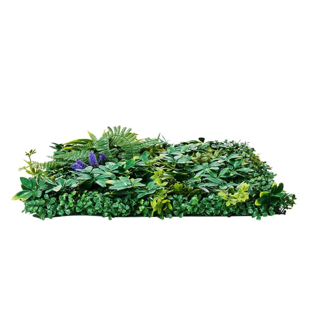 Set Mit 12 Kunstrasenpaneelen, 50 X 50 Cm, 3d-grün- Und Buchsbaumoptik, Sichtschutz Für Zaun, Balkon, Terrasse Und Garten