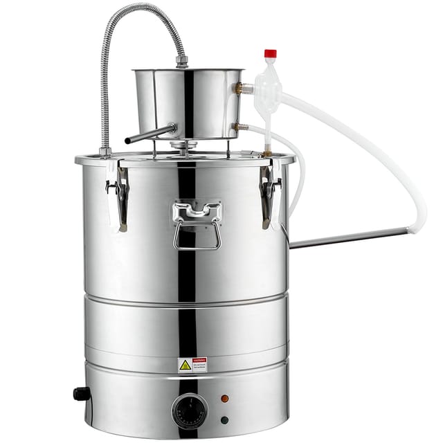 34,1-liter-destillierapparat Mit Destilliertrommel, Wasserpumpe, Brennblase, Alkohol, Ätherischen Ölen, Selbstgemacht