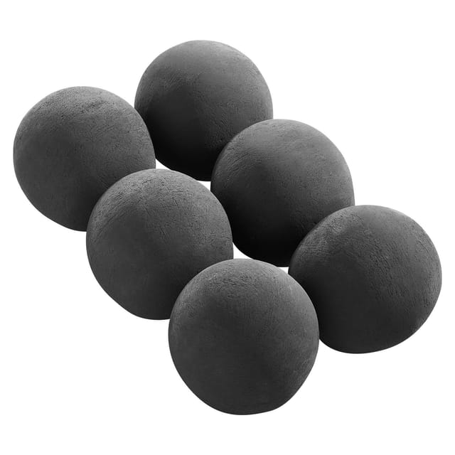 Set Mit 6 Keramikkugeln (125 Mm) Für Kamine, Wiederverwendbare Lavasteine, Für Gaskamine Und Camping, Dekoration