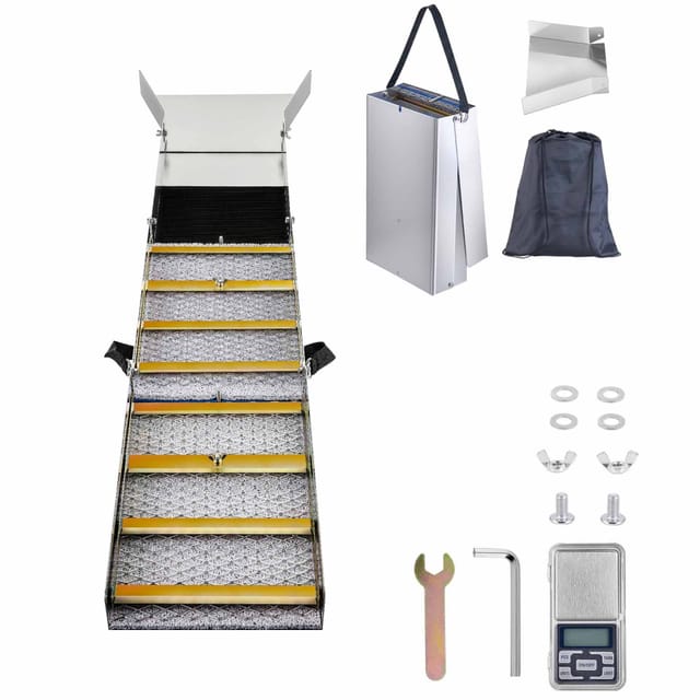 127 Cm Lange, Faltbare Aluminium-waschkessel Zum Goldwaschen, Inklusive Schaumstoff, Für Goldsucher, Flusssuche Und Bachbaggerung