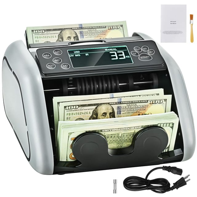 Banknotenzähler Mit Falschgelderkennung, Uv, Mg, Ir, Dd, Usd, Eur, Lcd-bildschirm, Für Kleine Unternehmen