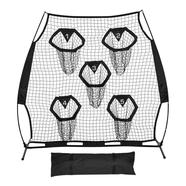 1829 X 1829 Mm American-football-trainingsnetz, Zielscheibe Mit 5 Taschen, Knotenlose Gurte, Inklusive Tasche, Präzisions-quarterback-netz