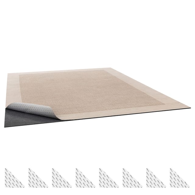Rutschfeste Matte 3,05 X 4,27 M, Doppelseitiger Filzrücken Mit Gumminoppen, Schützt Alle Bodenbeläge