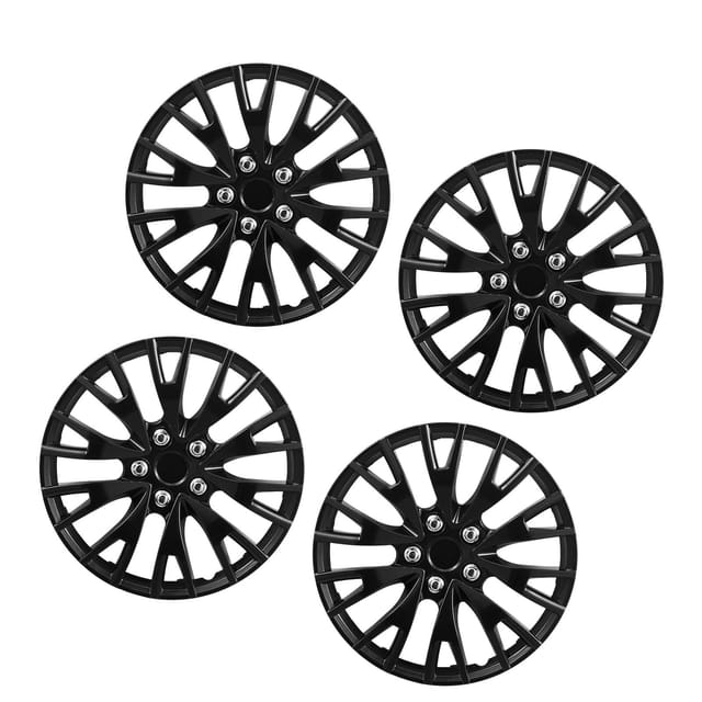 16-zoll-radkappen, 4er-set, Oem-ersatz Für R16, 20 Speichen, Abs, Hyundai, Chevrolet, Ford, Honda, Glänzend Schwarz