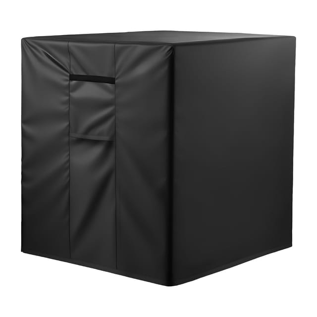 Schutzhülle 863 X 812 X 762 Mm Für Außengeräte Von Klimaanlagen, Strapazierfähiges 3-lagiges Polyester, Schwarz, Mit Saum