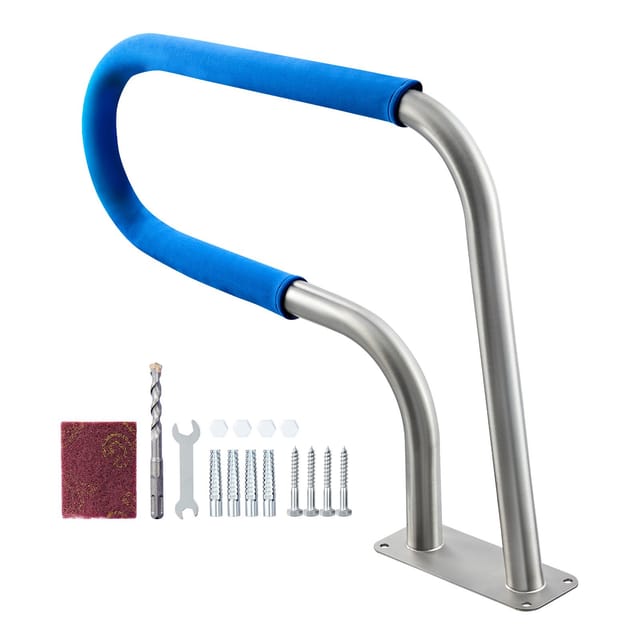 Schwimmbadrampe 78,8 X 55,8 Cm, Edelstahl 304, Tragfähigkeit 100 Kg, Rutschfeste Hülse Für Poolränder, Whirlpools, Wasserparks