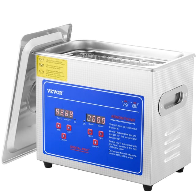 Professionelles 2,85-liter-ultraschallreinigungsgerät Für Schmuck Und Brillen, Mit Digitalem Timer Und 40-khz-heizelement Aus Edelstahl.