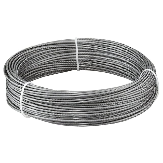 Edelstahlseil-set (2 Mm), 351 M, Bruchfestigkeit 2 Kn, 7 X 7-konstruktion, Für Geländer, Rankgitter Und Beleuchtung