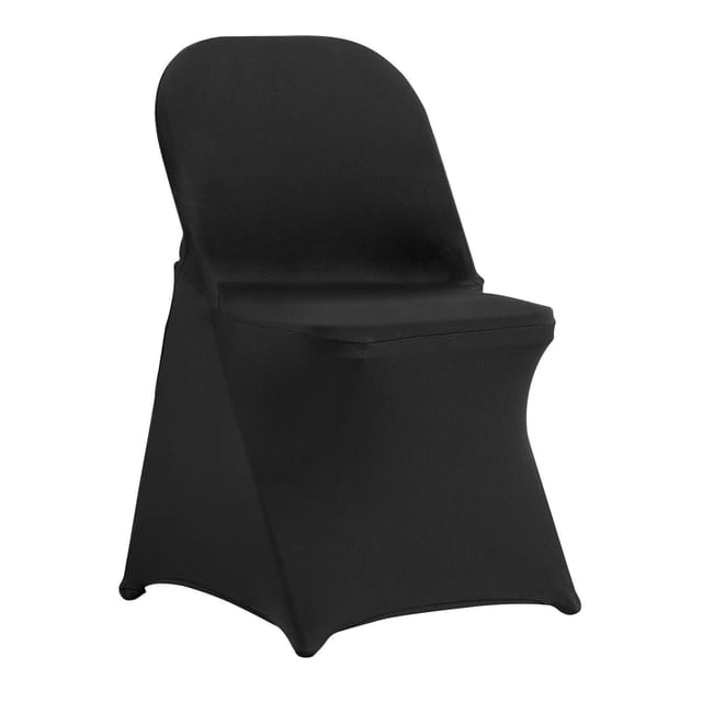 Abnehmbare, Waschbare, Schwarze Stuhlhussen Aus Stretch-spandex Für Klappstühle, Ideal Für Hochzeiten, Partys Und Bankette, 30 Stück