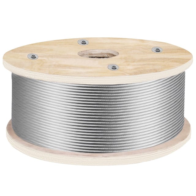 500 Fuß (152 M) Edelstahldraht Mit 3/16 Zoll (4,8 Mm) Durchmesser Für Geländer Und Kleidung, Bruchfestigkeit 4700 Lb (2132 Kg)
