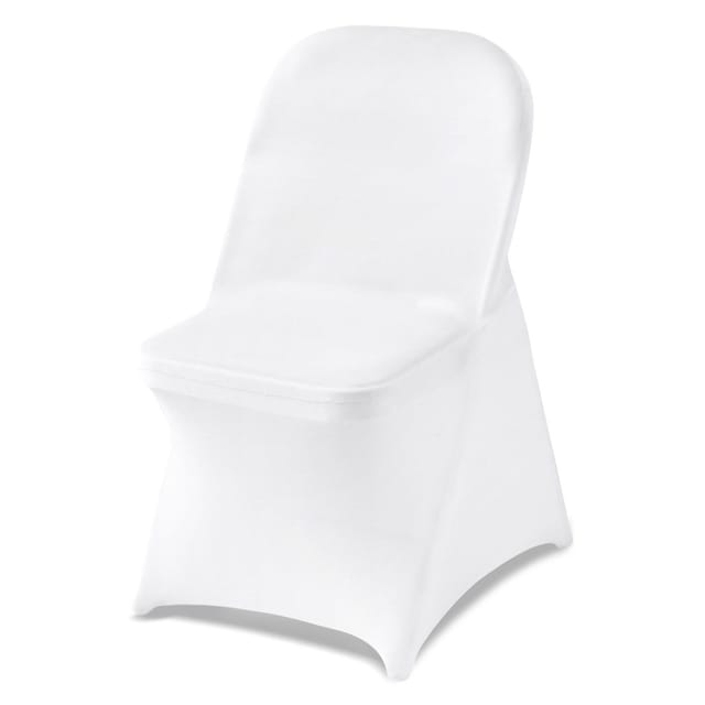 Stretch-stuhlhussen Aus Weißem Polyester Und Elastan Für Hochzeiten Und Bankette, 150er-packung, Größe Bis Zu 45 X 46 X 77 Cm
