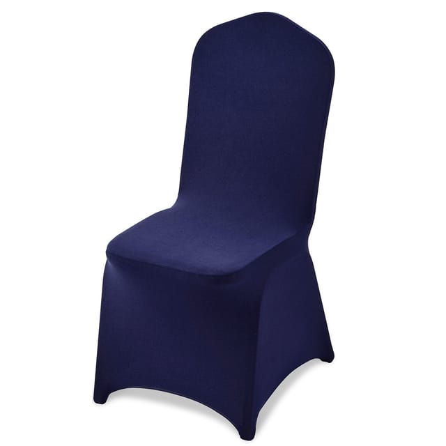 Set Mit 50 Marineblauen, Dehnbaren Stuhlhussen Aus Polyester, Für Hochzeiten Und Empfänge, Bis Zu 51 X 45 X 95 Cm