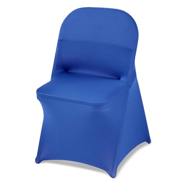Packung Mit 50 Blauen, Dehnbaren Stuhlhussen Aus Polyester, Für Hochzeiten Und Veranstaltungen, Passend Für Stühle Bis Zu 45 X 46 X 77 Cm.