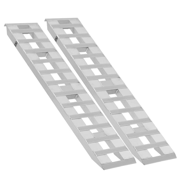 Aluminium-laderampen, 182,9 X 38,1 Cm, Tragkraft 2721,6 Kg, 2er-set, Modernes Design, Robuste Ausführung