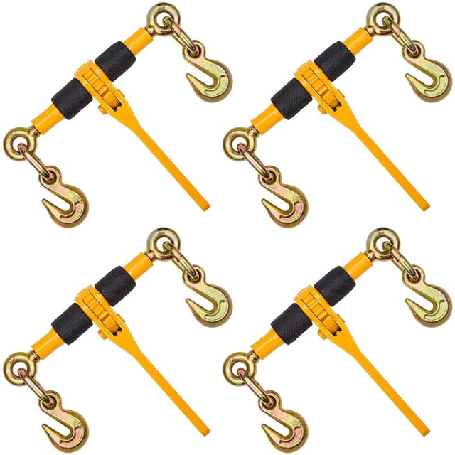 Ratschenkettenspanner 1/4" Bis 5/16", Tragfähigkeit 1179 Kg, 4er-set Mit Haken, Hochbelastbare Anhänger-zurrgurte