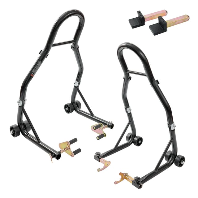 Motorradständer, 0,39 Tonnen, Vorder- Und Hinterradstütze, Kompatibel Mit Yamaha, Honda, Kawasaki, Suzuki, Schwarz, Einfache Montage