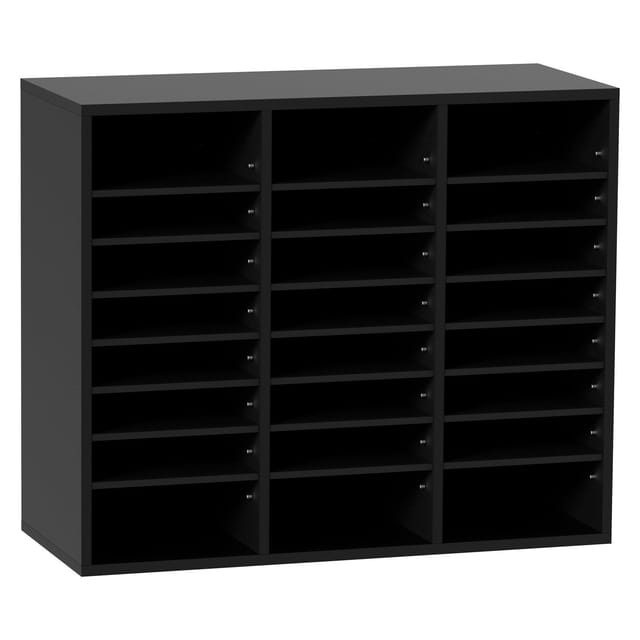 Holzorganizer Mit 24 Fächern, Herausnehmbarer Aktenschrank Für Büro, Zuhause Und Klassenzimmer, Epa-zertifiziert, Schwarz