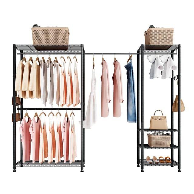 Robuster Stahlkleiderschrank, Tragkraft 363 Kg, Ideal Für Schlafzimmer Oder Ankleidezimmer, Mit Praktischen Einlegeböden