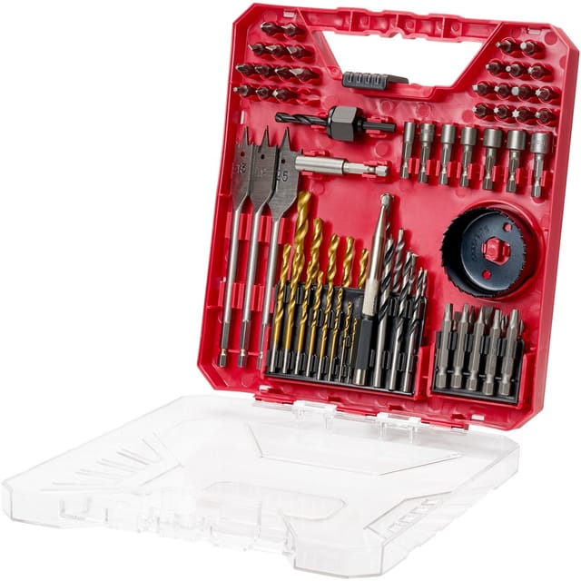 Set Mit 70 Bohrern Und Schraubendreherbits Zum Bohren Und Schrauben In Holz, Metall Und Beton, Inklusive Aufbewahrungsbox, Unverzichtbares Heimwerkerwerkzeug