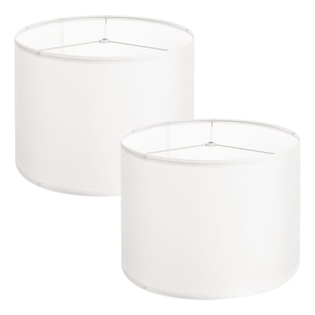 Zylindrischer Lampenschirm Aus Cremefarbenem Leinen, 2er-set, 33 X 33 X 25 Cm, Ideal Für Tisch- Und Stehlampen, Einfache Montage