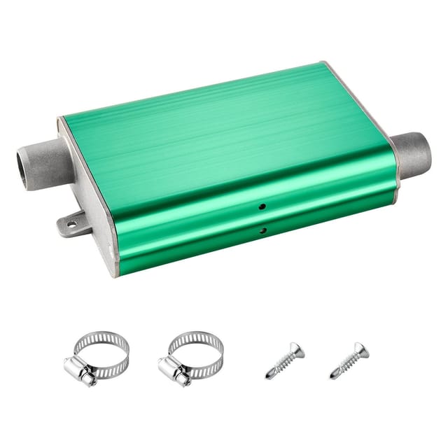 24-mm-dieselheizungsschalldämpfer Mit 2 Klemmen Und Schrauben, Aluminium-auspuffrohr Für 2-, 5- Und 8-kw-heizungen
