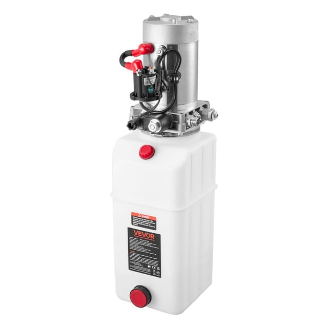 12-v-einfachwirkende 6-liter-hydraulikpumpe Für Kippaufbauten, Max. 22 Mpa, 3,4 L/min, Metallbehälter, Zum Anheben Von Fahrzeugen Und Anhängern