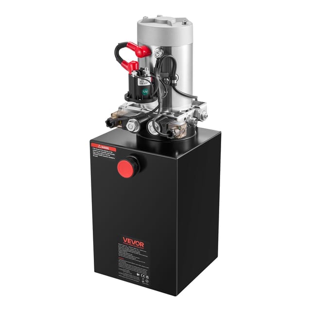12-v-doppelwirkungs-hydraulikpumpe Mit 12 L Fördermenge Für Kipplaster, Maximaler Druck 22 Mpa, Fördermenge 3,4 L/min, Metallbehälter