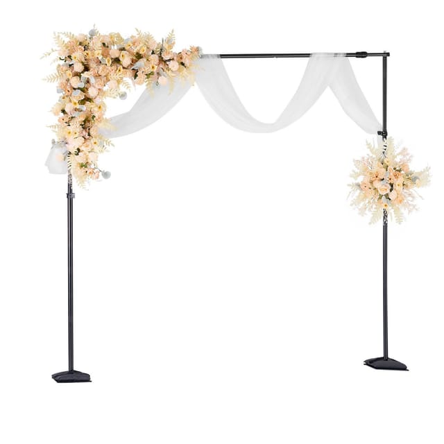 Verstellbare, Tragbare Und Robuste Fotohintergrundkulisse, 2,6 X 3 M, Mit 7 Querstangen, Ideal Für Hochzeiten, Foto- Und Videostudios, Partys