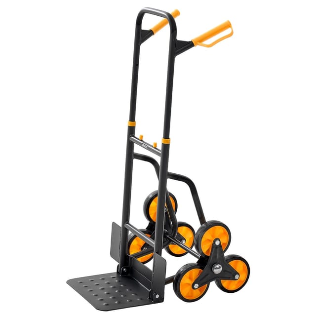Zusammenklappbarer Treppensteigerwagen, Tragkraft 200 Kg, Teleskopgriff, 6 Räder Und 2 Elastische Gurte, Für Den Einsatz Zu Hause Und Im Lager