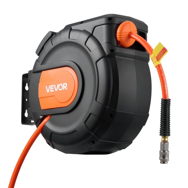 20 M X 95 Mm X 300 Psi Pvc-luftschlauchtrommel Mit 2 M Kabel Und 180 Grad Schwenkbarer Wand- Oder Deckenhalterung Für Garagen