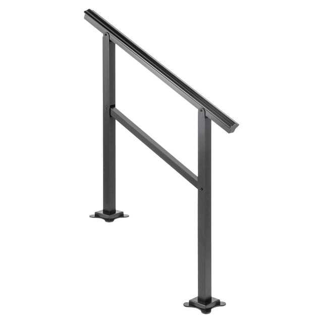 Treppengeländer Aus Aluminium Für Den Außenbereich, Tragfähigkeit 74,8 Kg, Abmessungen 91,4 X 88,9 Cm, Für 2 Bis 3 Stufen, Schrauben Inklusive