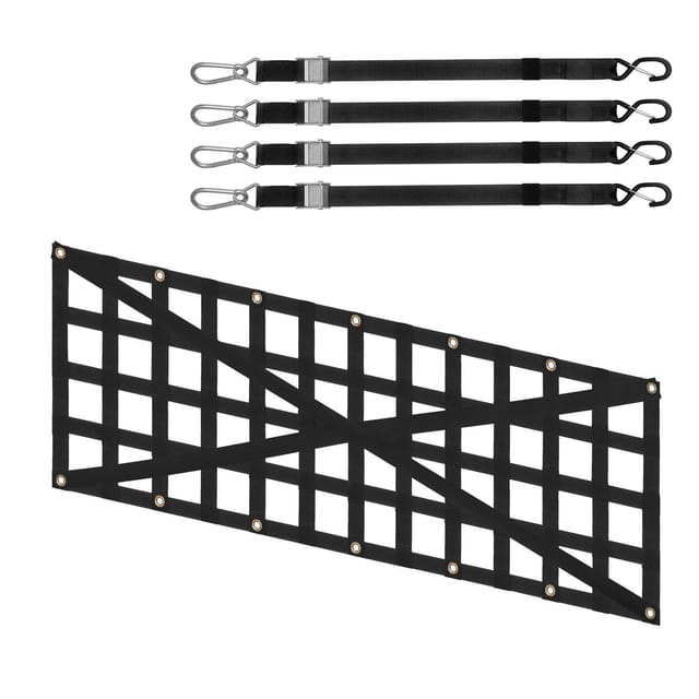 137 X 46 Cm Großes Heckklappen-gepäcknetz, Robust Und Erweiterbar Mit 4 Verstellbaren Gurten, Ideal Für Pickups, Lkws Und Suvs