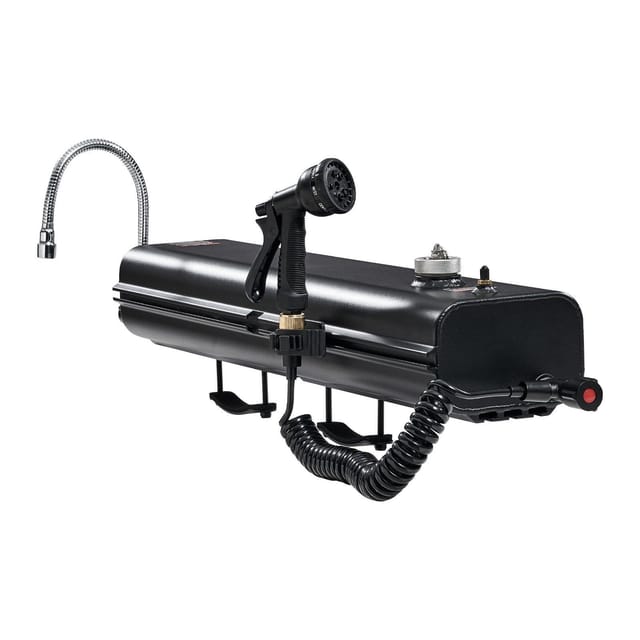 4-gallonen (15l) Aluminium-wassertank Für Dachgepäckträger Mit Mehreren Auslässen Und Spritzschutz